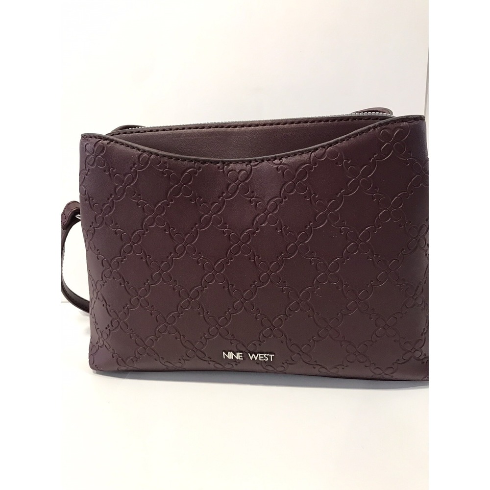 nine west calandra mini merlot cross body‎ faux leather - Picture 4 of 9